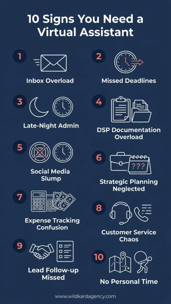 Infographic: 10 signs you need a virtual assistant for your business