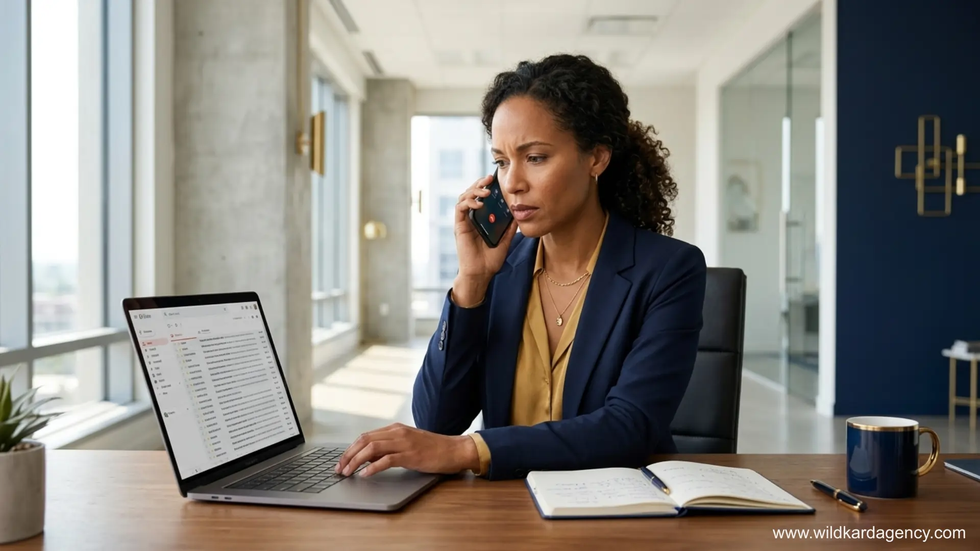Business owner overwhelmed by admin tasks at desk - cost of doing your own admin work