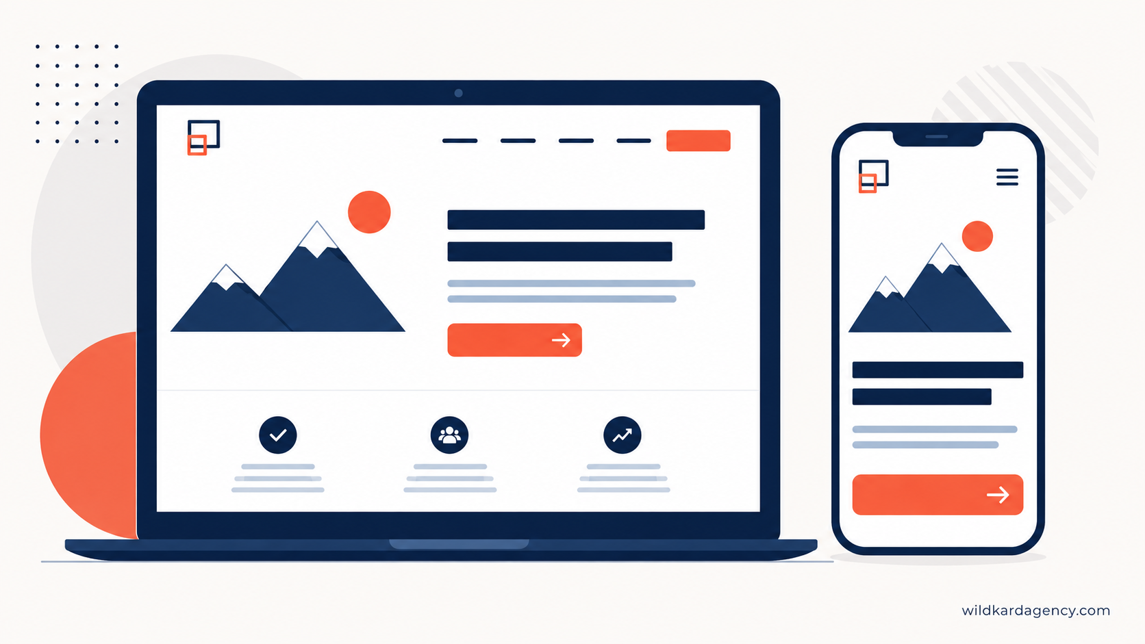 High converting website for small business shown on desktop and mobile screens