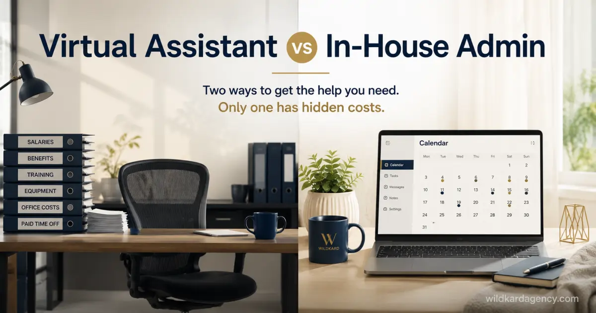Virtual assistant vs in-house admin comparison