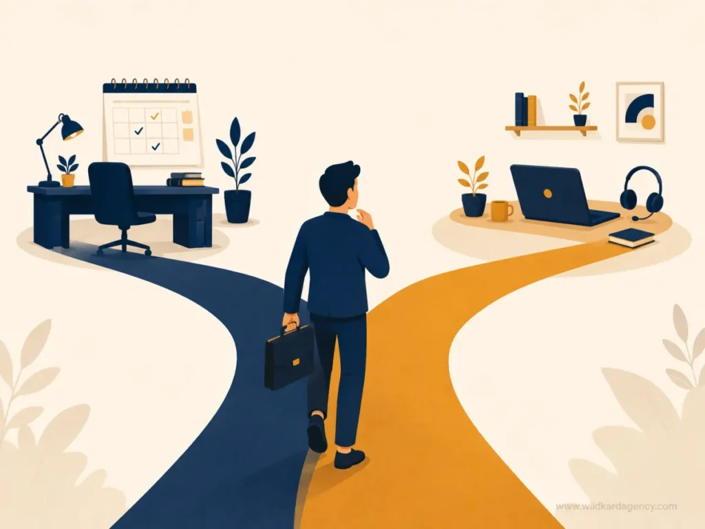Business owner weighing whether to hire an executive assistant or a virtual assistant