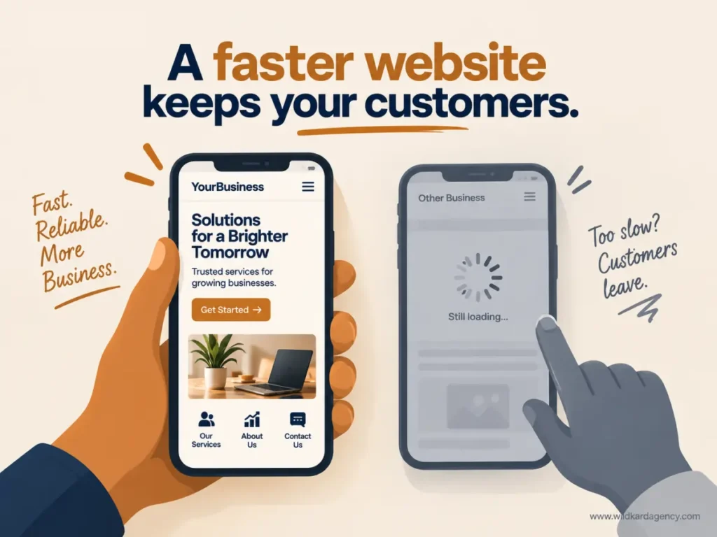 mobile-first website speed comparison for small business