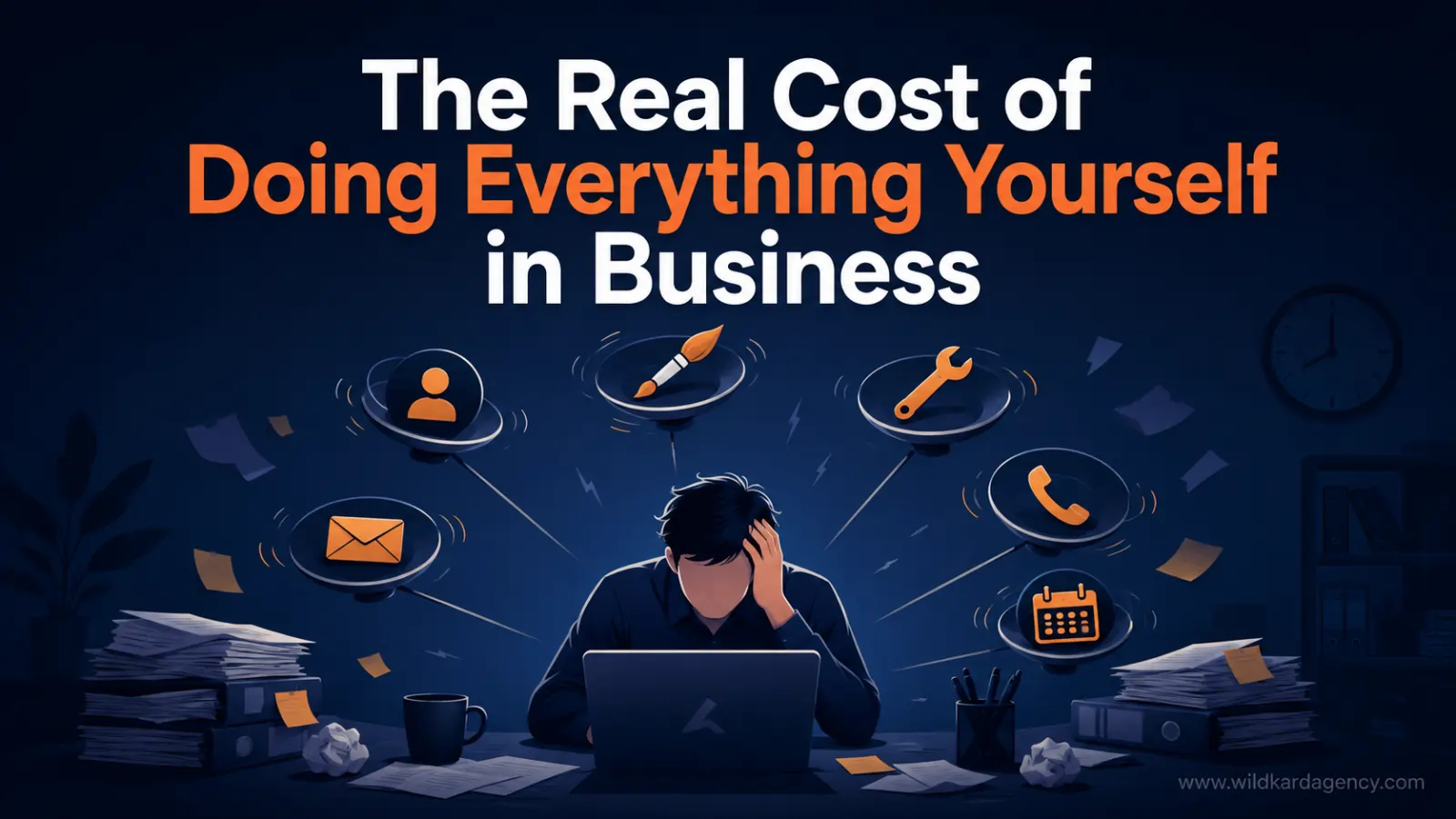 the real cost of doing everything yourself in business: owner juggling every role